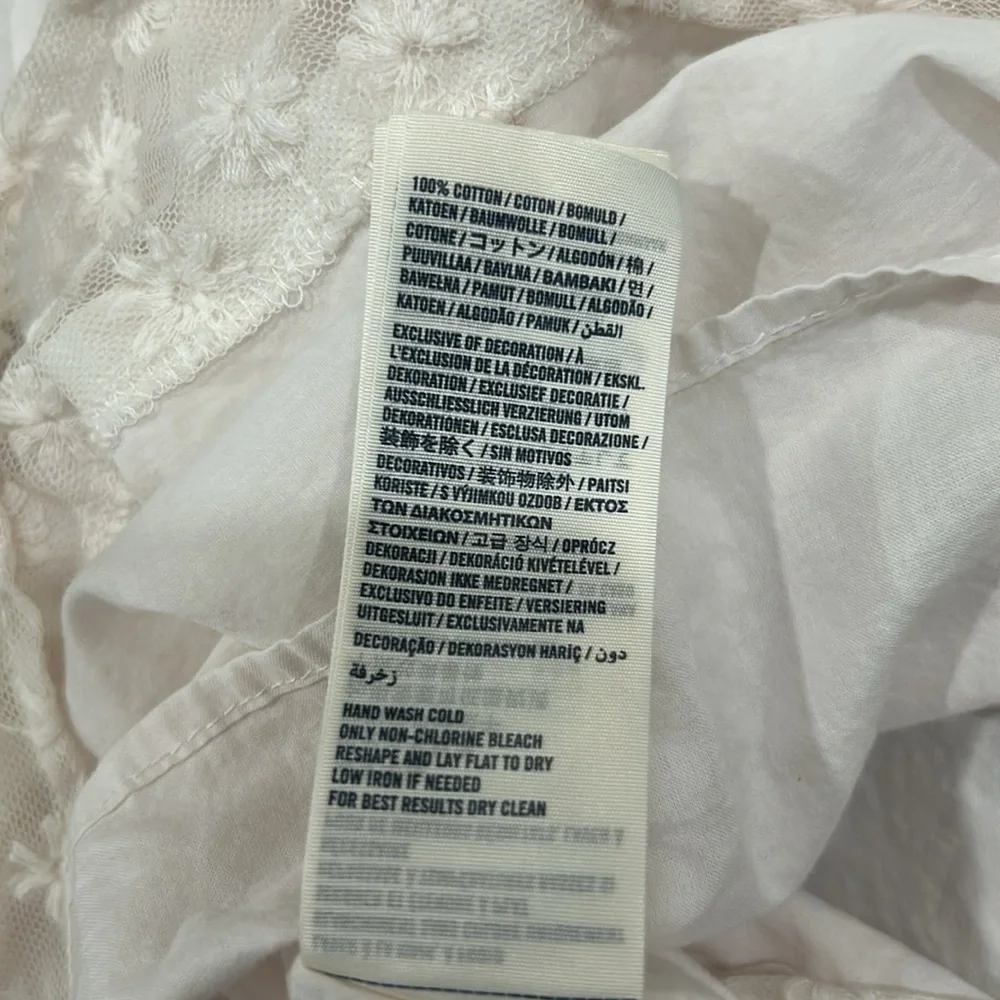 Abercrombie Girls Dress Sleeveless White Floral Boho Bohemian look embroidered - Picture 13 of 14